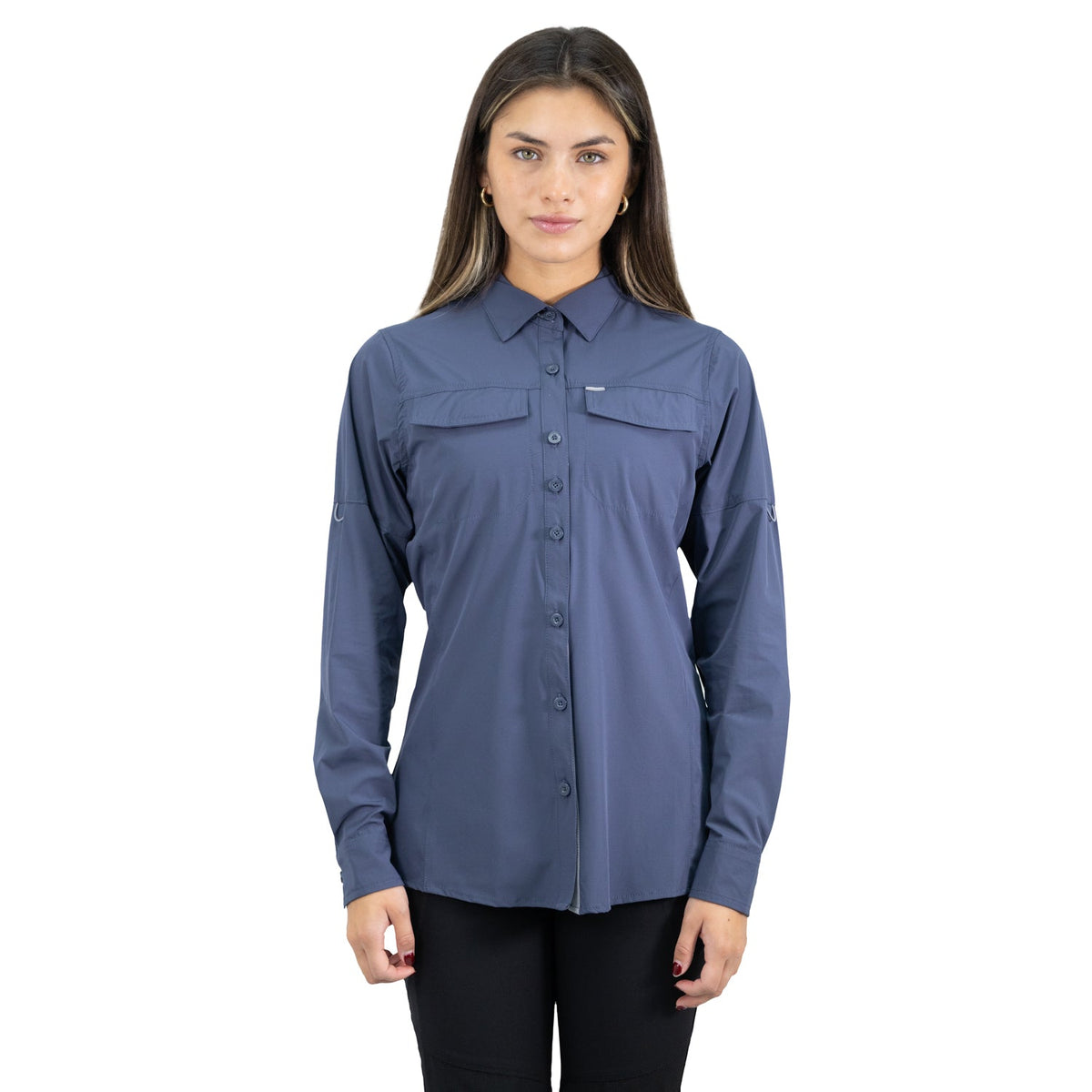 CAMISA HW ANTAKARI SPANDEX MUJER AZUL