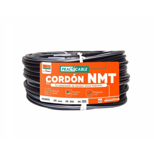 CONDUCTOR ELECTRICO 500V VULCANIZADO 3X10AWG NEGRO NMT PC INDECO